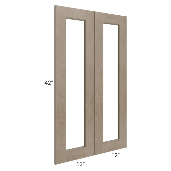 RTA Cobblestone Grey 24" x 42" Glass Door