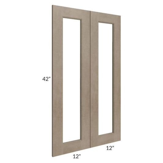 RTA Cobblestone Grey 24" x 42" Glass Door