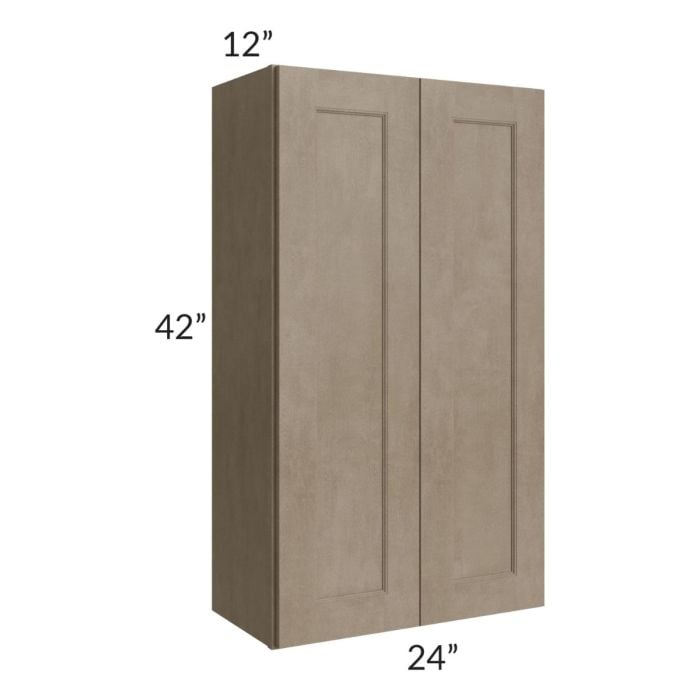 RTA Cobblestone Grey 24" x 42" Wall Cabinet with 2 Skins
