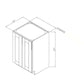 RTA Cobblestone Grey 24" x 54" Split Pantry Base Cabinet with 2 Skins
