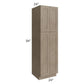RTA Cobblestone Grey 24" x 84" Utility Cabinet with 2 Decorative End Panels and 1 Roll Out Tray