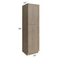 RTA Cobblestone Grey 24" x 90" Utility Cabinet with 2 Roll Out Trays
