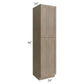 RTA Cobblestone Grey 24" x 96" Utility Cabinet with 2 Decorative End Panels and 4 Roll Out Trays