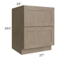 RTA Cobblestone Grey 27" 2-Drawer Base Cabinet with 1 Decorative End Panel