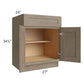 RTA Cobblestone Grey 27" Base Cabinet with 2 Decorative End Panels