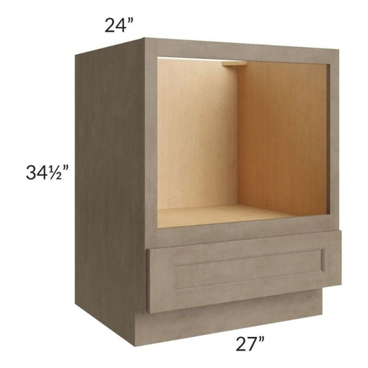 RTA Cobblestone Grey 27" Base Microwave Cabinet with 2 Decorative End Panels and 1 Skin