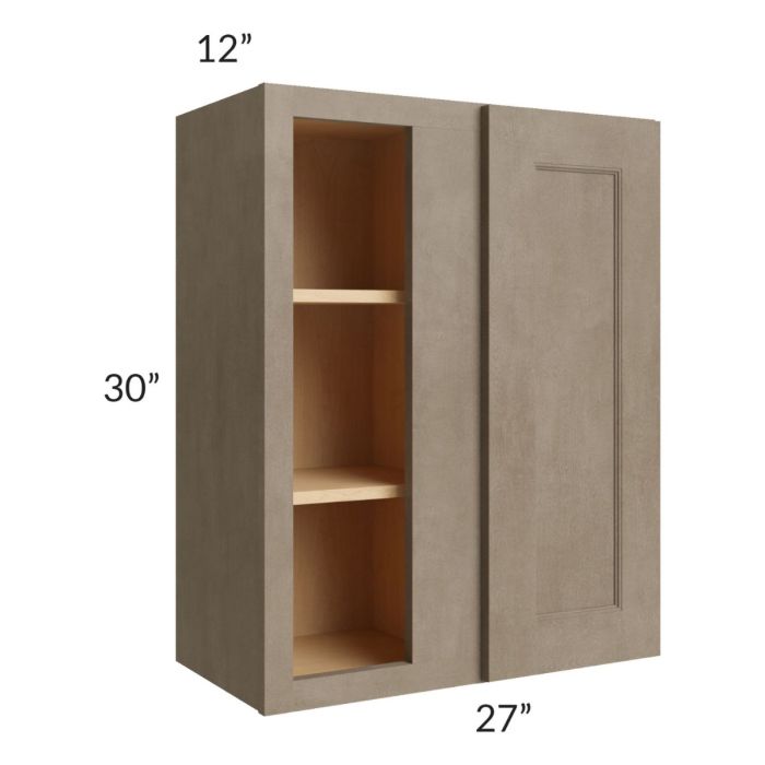RTA Cobblestone Grey 27" x 30" Blind Corner Wall Cabinet with 2 Skins