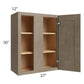 RTA Cobblestone Grey 27" x 30" Blind Corner Wall Cabinet with 2 Skins