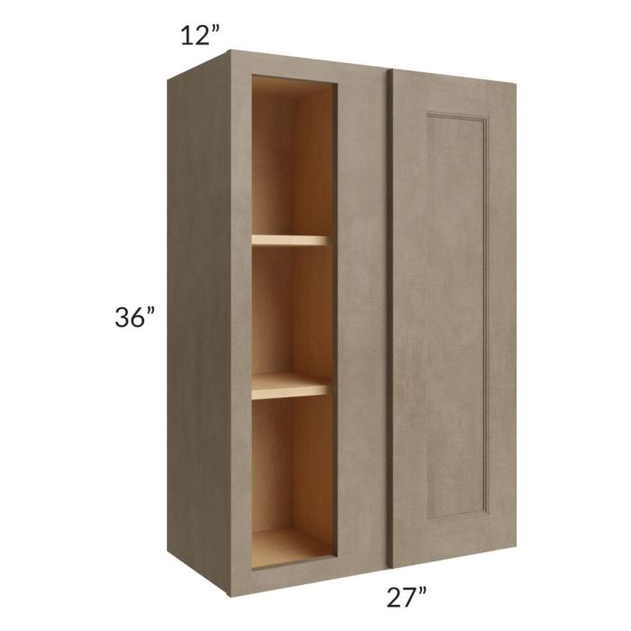 RTA Cobblestone Grey 27" x 36" Blind Corner Wall Cabinet