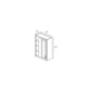 RTA Cobblestone Grey 27" x 36" Blind Corner Wall Cabinet with 2 Skins