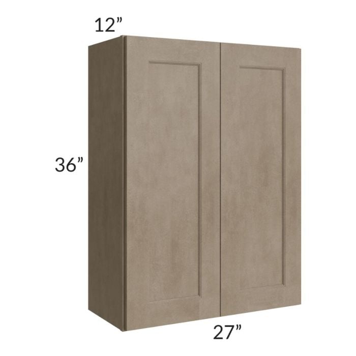 RTA Cobblestone Grey 27" x 36" Wall Cabinet with 2 Skins