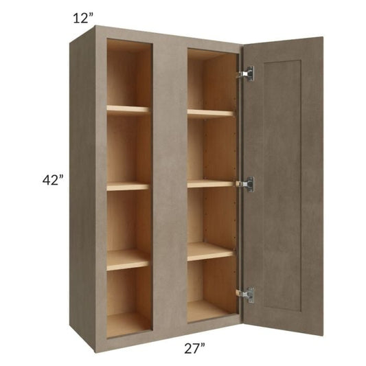 RTA Cobblestone Grey 27" x 42" Blind Corner Wall Cabinet with 1 Skin