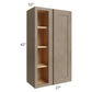 RTA Cobblestone Grey 27" x 42" Blind Corner Wall Cabinet with 2 Skins