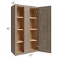 RTA Cobblestone Grey 27" x 42" Blind Corner Wall Cabinet with 2 Skins