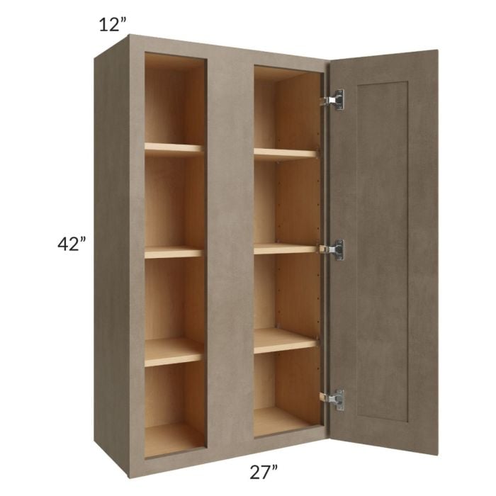 RTA Cobblestone Grey 27" x 42" Blind Corner Wall Cabinet