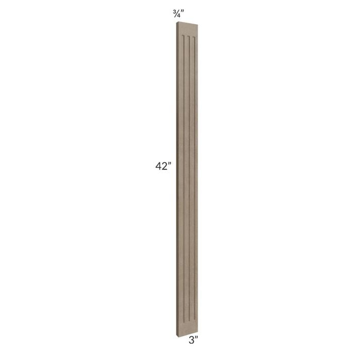 RTA Cobblestone Grey 3" x 42" Fluted Wall Filler