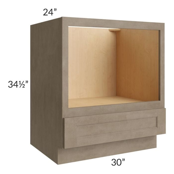 RTA Cobblestone Grey 30" Base Microwave Cabinet
