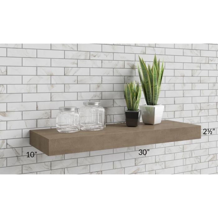 RTA Cobblestone Grey 30" Floating Shelf