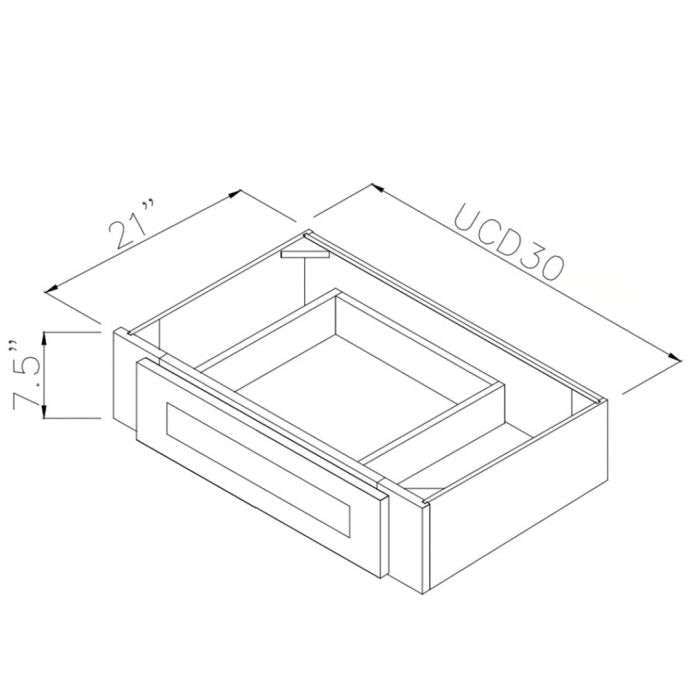 RTA Cobblestone Grey 30" Under Cabinet Drawer