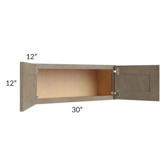 RTA Cobblestone Grey 30" x 12" Wall Cabinet with 1 Skin