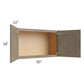 RTA Cobblestone Grey 30" x 18" Wall Cabinet with 1 Skin