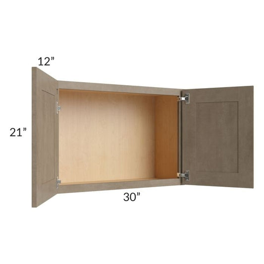RTA Cobblestone Grey 30" x 21" Wall Cabinet with 1 Skin