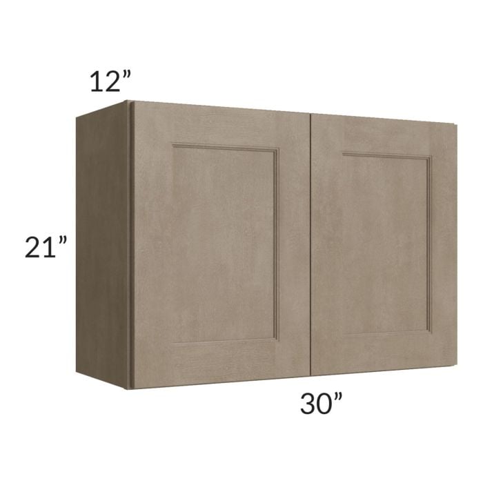 RTA Cobblestone Grey 30" x 21" Wall Cabinet with 2 Skins