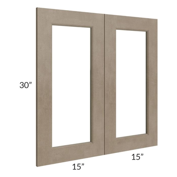 RTA Cobblestone Grey 30" x 30" Glass Door