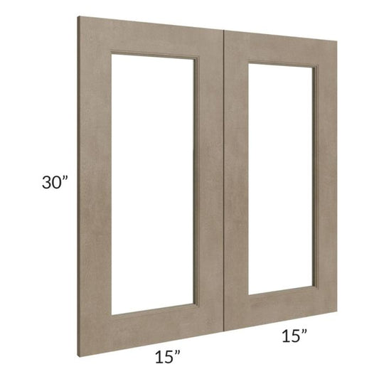 RTA Cobblestone Grey 30" x 30" Glass Door