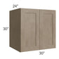 RTA Cobblestone Grey 30" x 30" x 24" Split Pantry Wall Cabinet