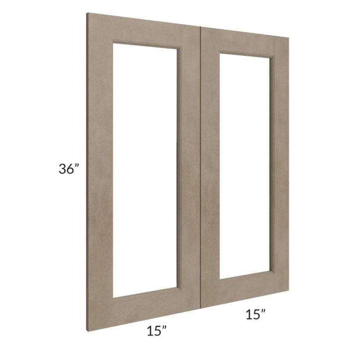 RTA Cobblestone Grey 30" x 36" Glass Door