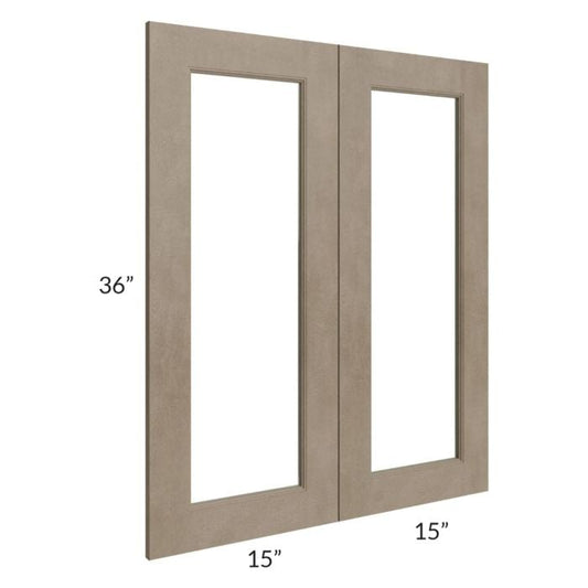 RTA Cobblestone Grey 30" x 36" Glass Door