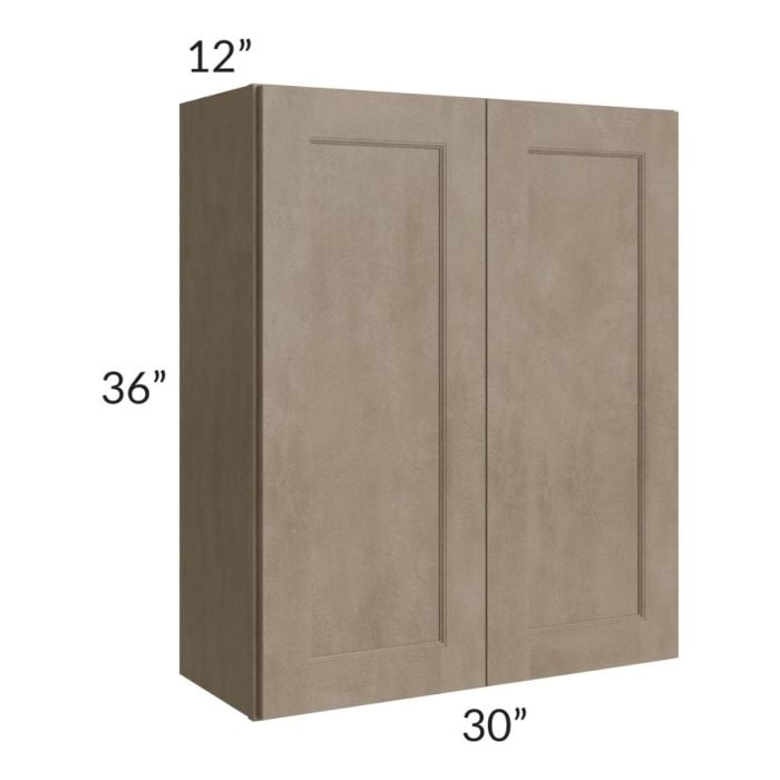 RTA Cobblestone Grey 30" x 36" Wall Cabinet with 2 Skins