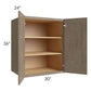 RTA Cobblestone Grey 30" x 36" x 24" Split Pantry Wall Cabinet