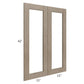 RTA Cobblestone Grey 30" x 42" Glass Door