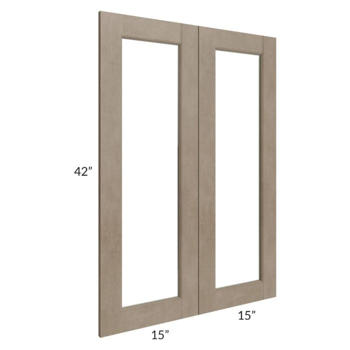 RTA Cobblestone Grey 30" x 42" Glass Door