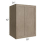 RTA Cobblestone Grey 30" x 42" x 24" Split Pantry Wall Cabinet with 2 Skins