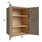 RTA Cobblestone Grey 30" x 42" x 24" Split Pantry Wall Cabinet