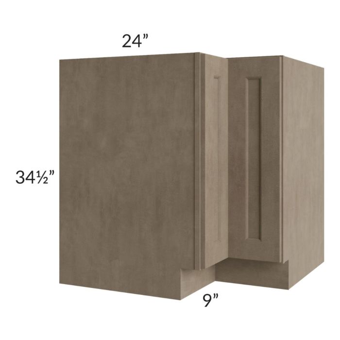 RTA Cobblestone Grey 33" Easy Reach Corner Base Cabinet