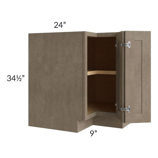 RTA Cobblestone Grey 33" Easy Reach Corner Base Cabinet