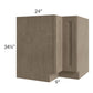 RTA Cobblestone Grey 33" Lazy Susan Corner Base with 2 Skins and 2 Plastic Baskets