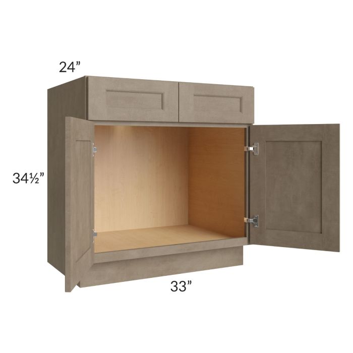 RTA Cobblestone Grey 33" Sink Base
