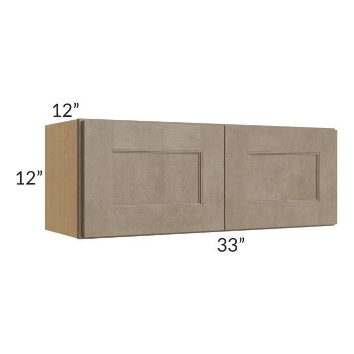 RTA Cobblestone Grey 33" x 12" Wall Cabinet with 2 Skins