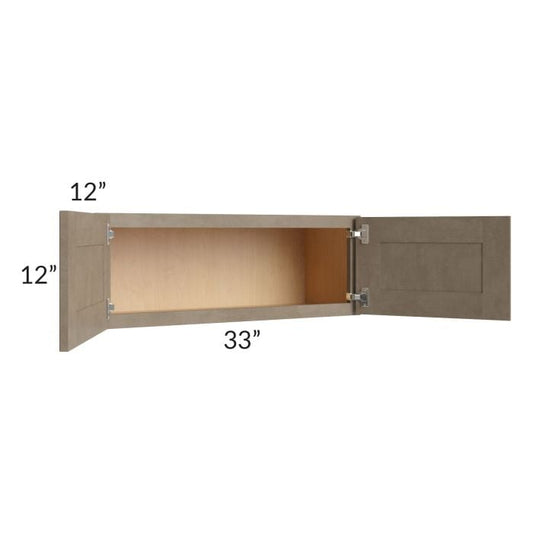 RTA Cobblestone Grey 33" x 12" Wall Cabinet