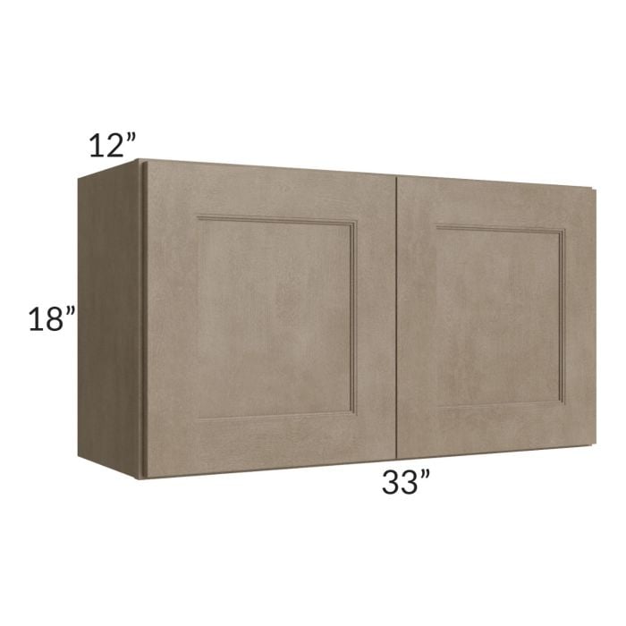 RTA Cobblestone Grey 33" x 18" Wall Cabinet with 1 Skin