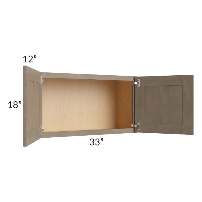 RTA Cobblestone Grey 33" x 18" Wall Cabinet