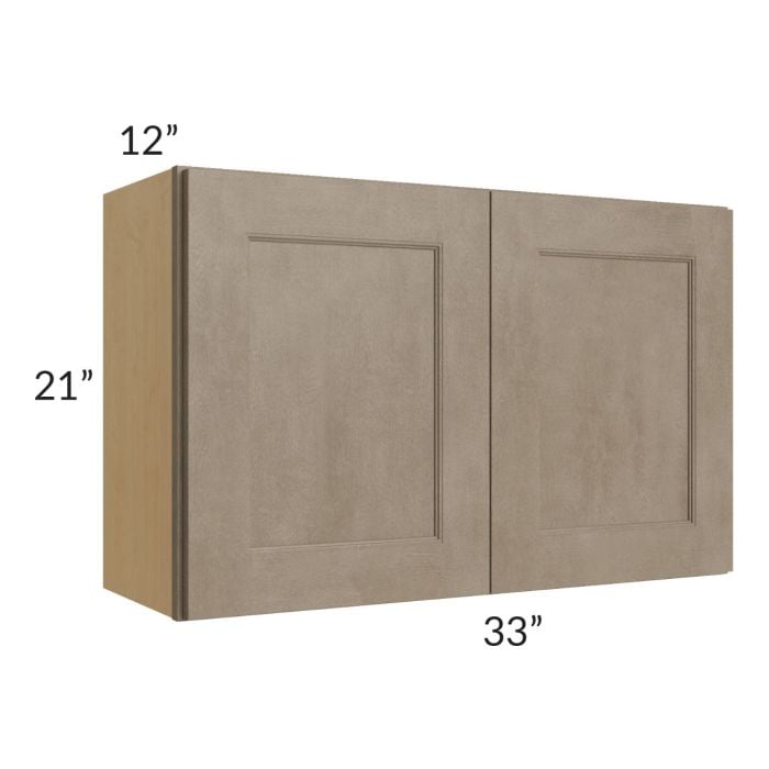 RTA Cobblestone Grey 33" x 21" Wall Cabinet with 1 Skin
