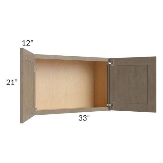 RTA Cobblestone Grey 33" x 21" Wall Cabinet