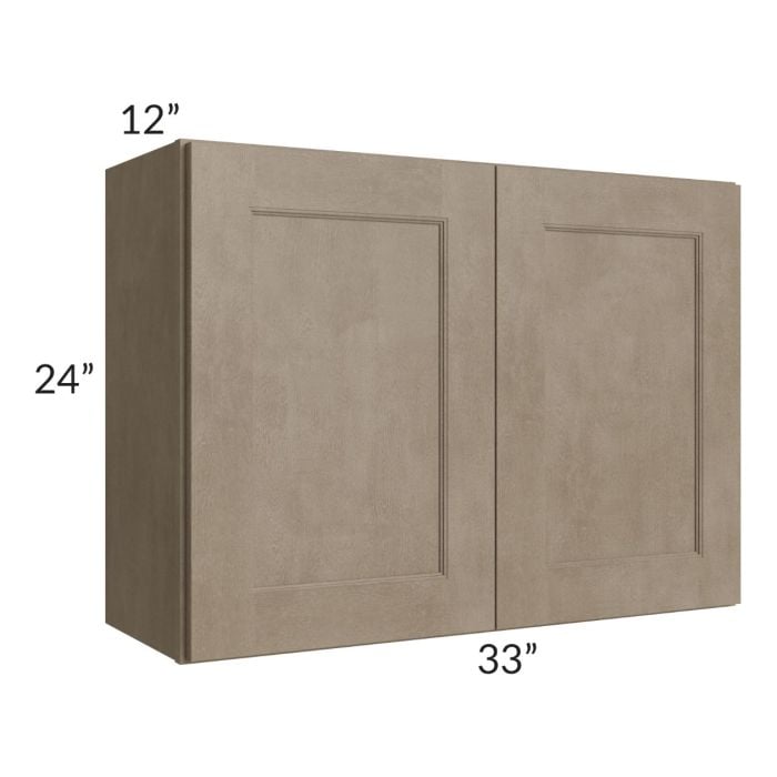 RTA Cobblestone Grey 33" x 24" Wall Cabinet with 1 Skin