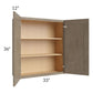 RTA Cobblestone Grey 33" x 36" Wall Cabinet with 1 Skin